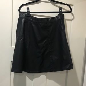 Leather skater skirt